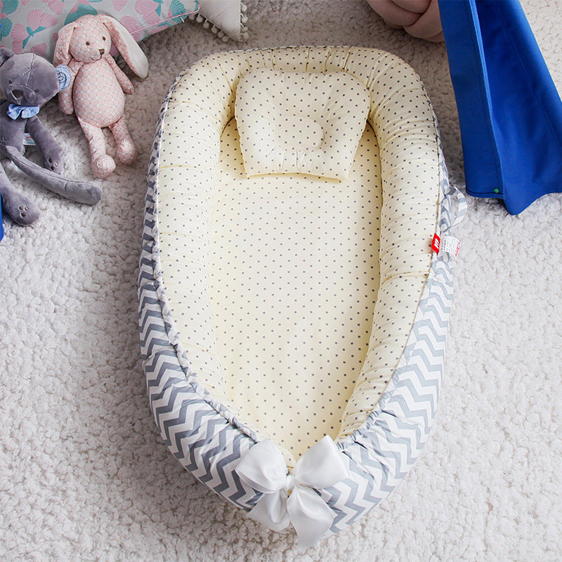 Cross-border folding removable and washable pressure-proof crib mid-bed