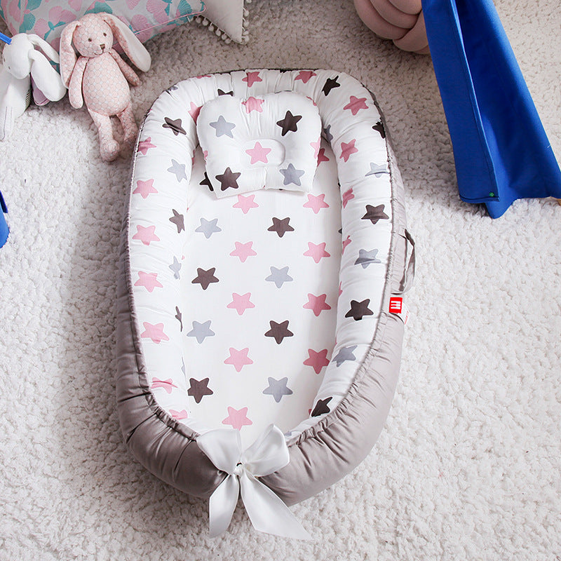 Cross-border folding removable and washable pressure-proof crib mid-bed