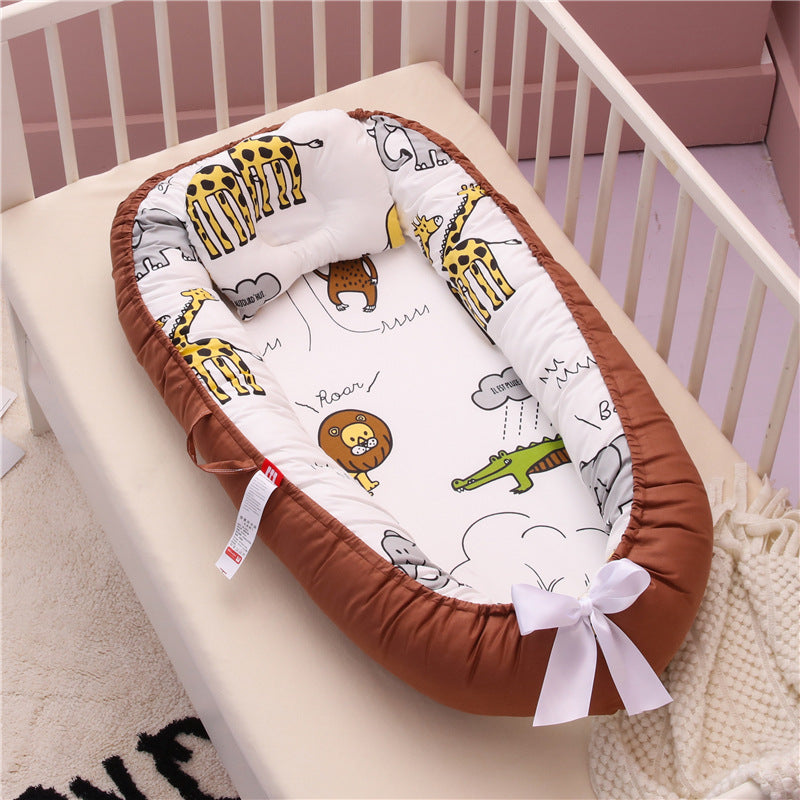 Cross-border folding removable and washable pressure-proof crib mid-bed