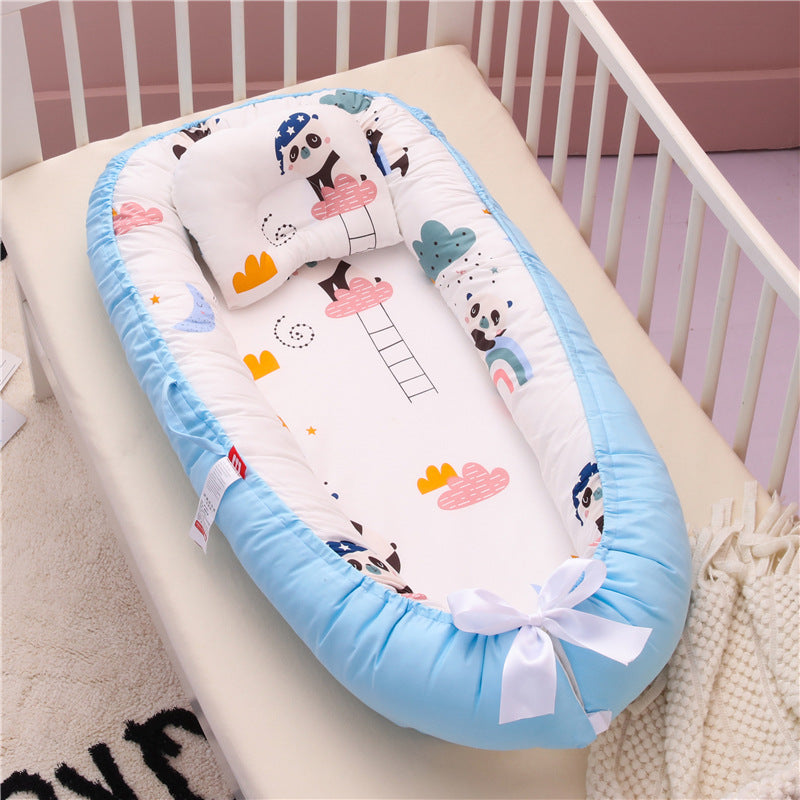 Cross-border folding removable and washable pressure-proof crib mid-bed