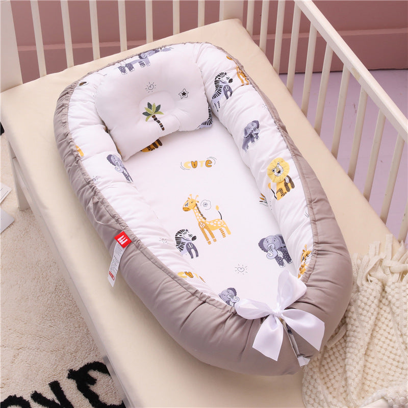 Cross-border folding removable and washable pressure-proof crib mid-bed