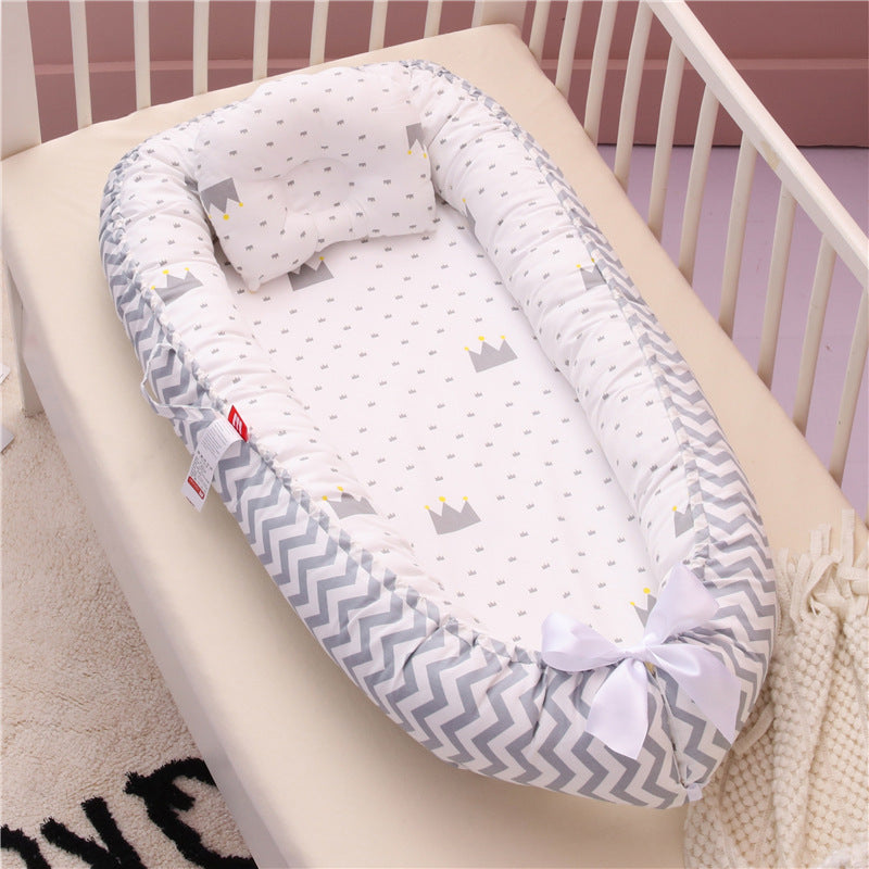 Cross-border folding removable and washable pressure-proof crib mid-bed