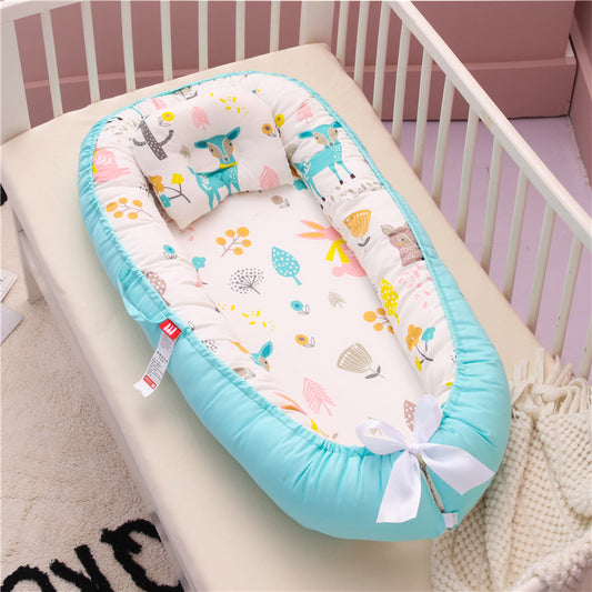 Cross-border folding removable and washable pressure-proof crib mid-bed