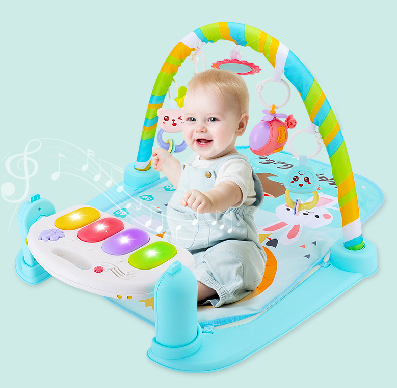 Baby pedal 5in1 piano music fitness frame blanket