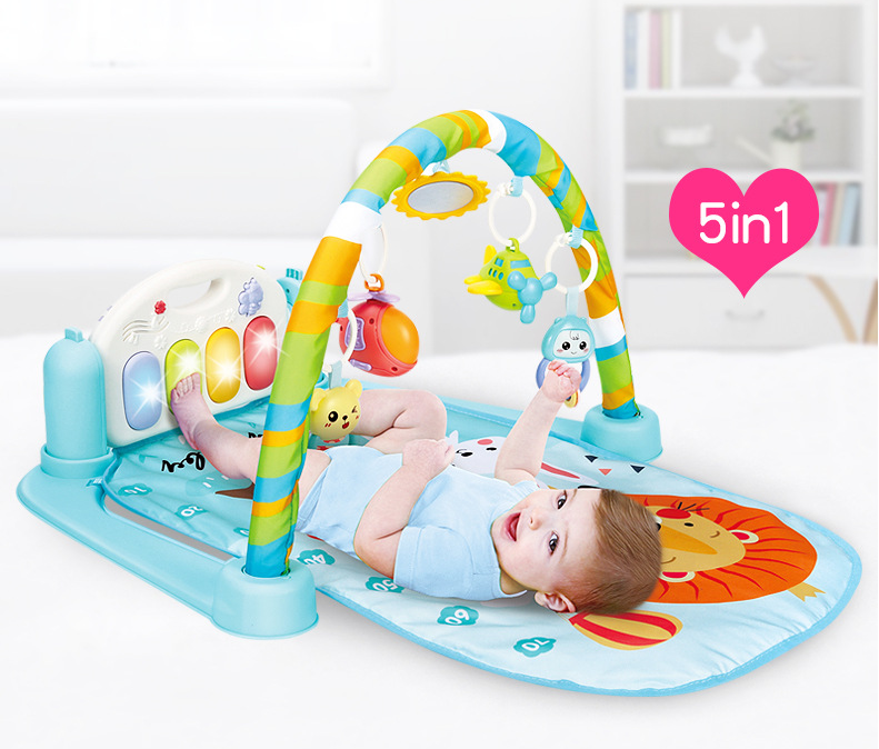 Baby pedal 5in1 piano music fitness frame blanket