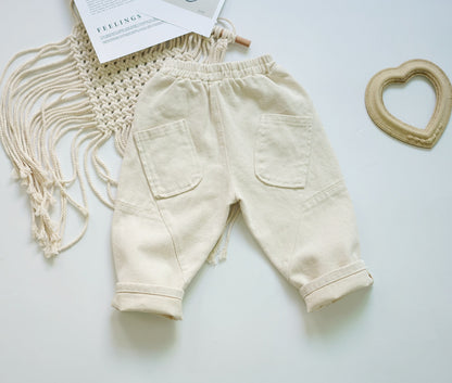 Children's Daddy Pants - Stitching Pocket Pants