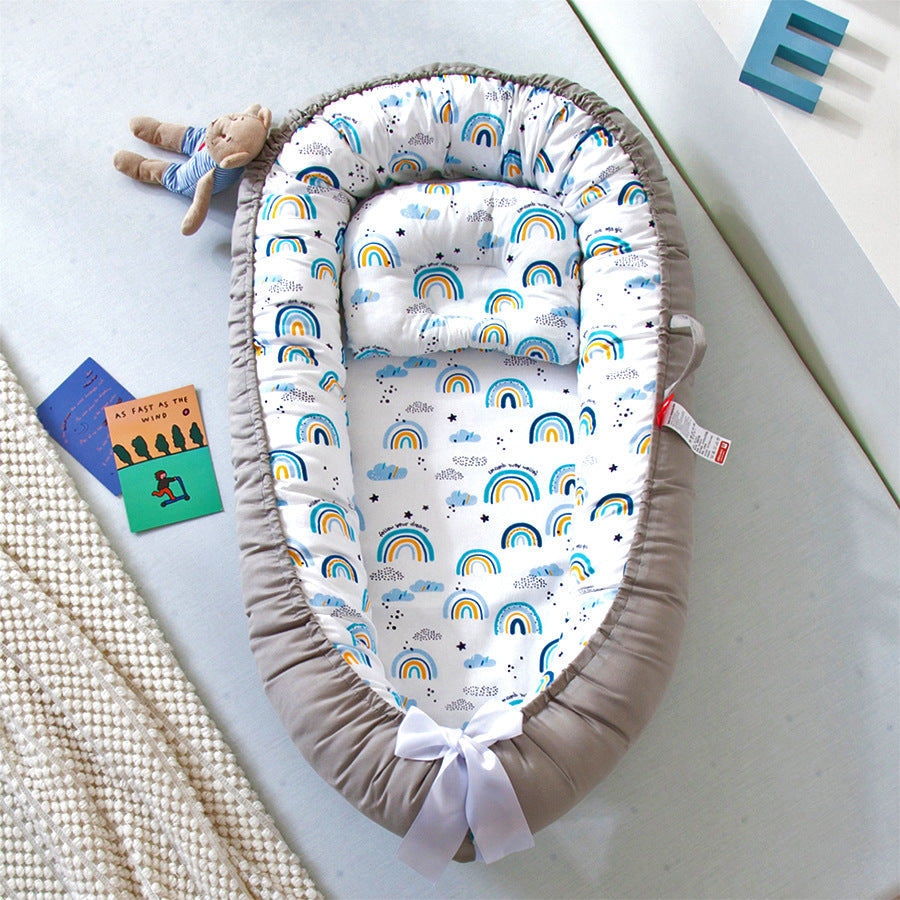 Cross-border folding removable and washable pressure-proof crib mid-bed