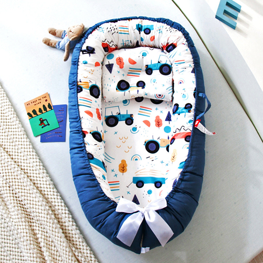 Cross-border folding removable and washable pressure-proof crib mid-bed