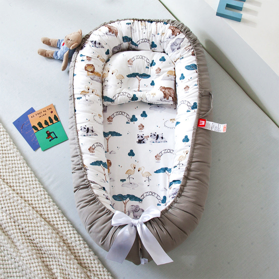 Cross-border folding removable and washable pressure-proof crib mid-bed