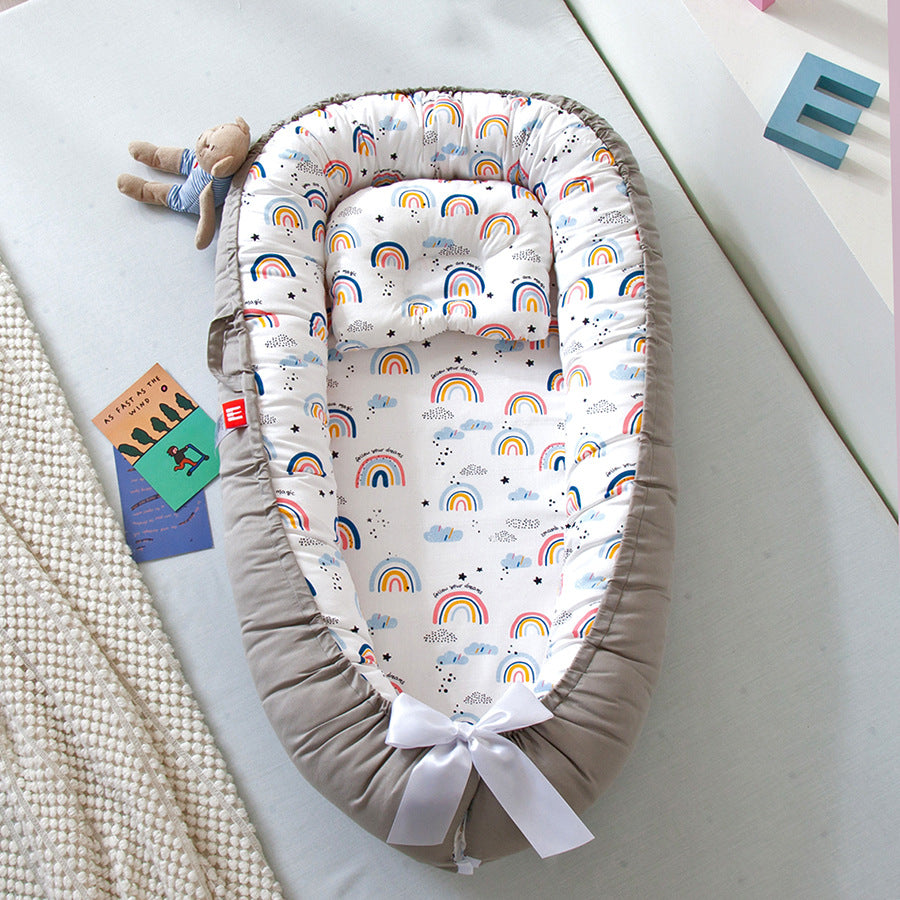 Cross-border folding removable and washable pressure-proof crib mid-bed