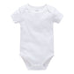 Plain cotton short sleeve newborn romper