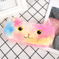 Laser color cat plush pencil case