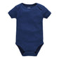 Plain cotton short sleeve newborn romper