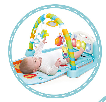 Baby pedal 5in1 piano music fitness frame blanket