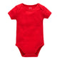 Plain cotton short sleeve newborn romper