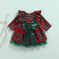 Christmas Red Plaid Dress For Girls, Toddler & Newborn