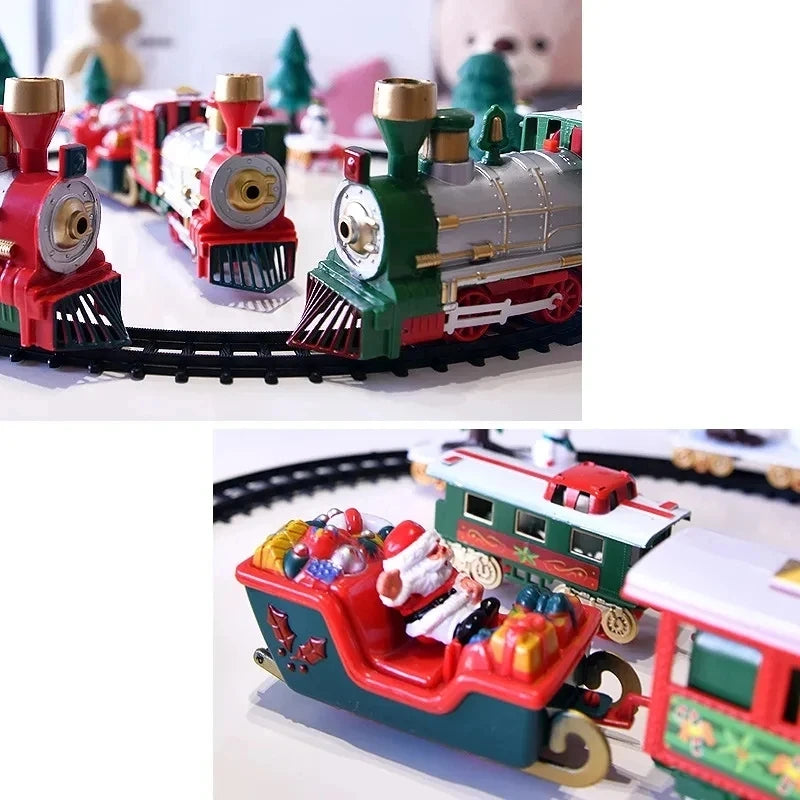 Santa Claus Christmas Tree Decoration Train (Electric Christmas Train for Kids) With Music and LED